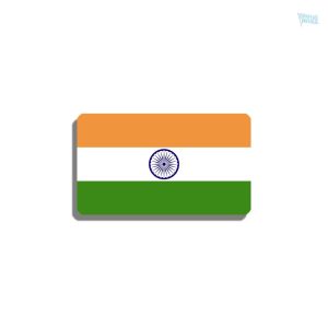 Broche drapeau Inde en métal émaillé, symbole national