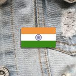 Broche avec motif drapeau de l'Inde, design élégant et unique