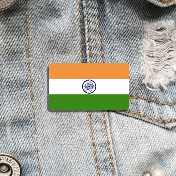 Broche avec motif drapeau de l'Inde, design élégant et unique
