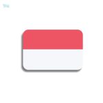 Broche drapeau Indonésie en métal émaillé