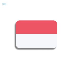 Broche drapeau Indonésie en métal émaillé
