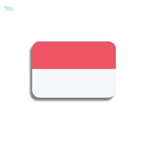 Broche drapeau Indonésie en métal émaillé