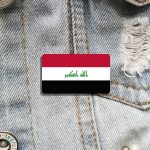 Bijou broche représentant le drapeau Irak, style unique