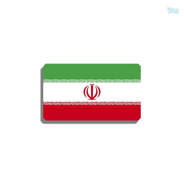 Broche drapeau Iran en métal émaillé