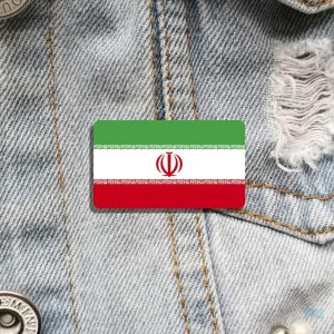 Bijou broche représentant le drapeau de l'Iran