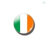 Broche ronde drapeau Irlande, accessoire symbolique