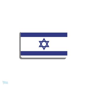 Broche drapeau Israël en métal émaillé
