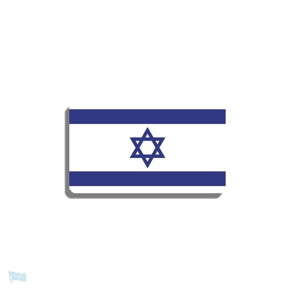 Broche drapeau Israël en métal émaillé