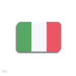 Broche drapeau Italie en émail coloré