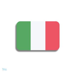 Broche drapeau Italie en émail coloré