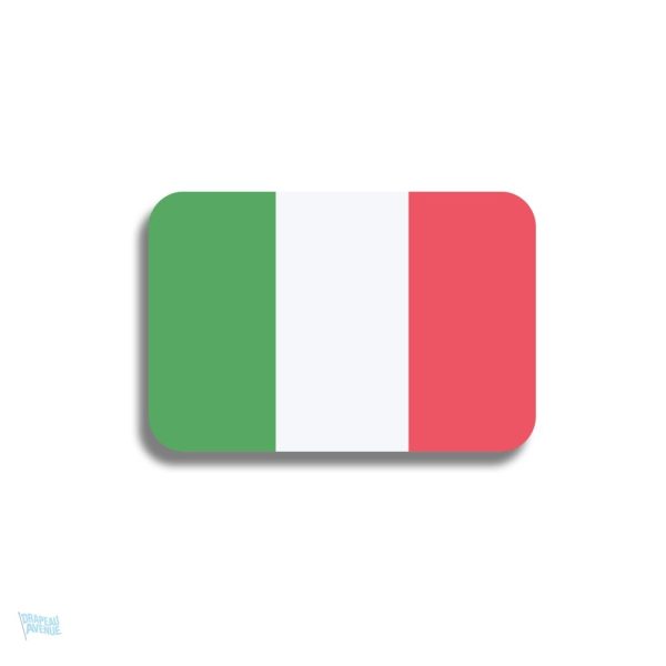 Broche drapeau Italie en émail coloré