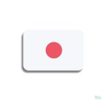 Broche drapeau Japon en métal avec design classique