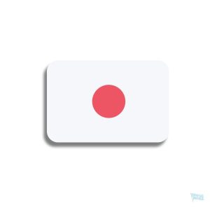 Broche drapeau Japon en métal avec design classique