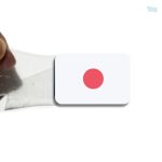Accessoire élégant représentant le drapeau japonais