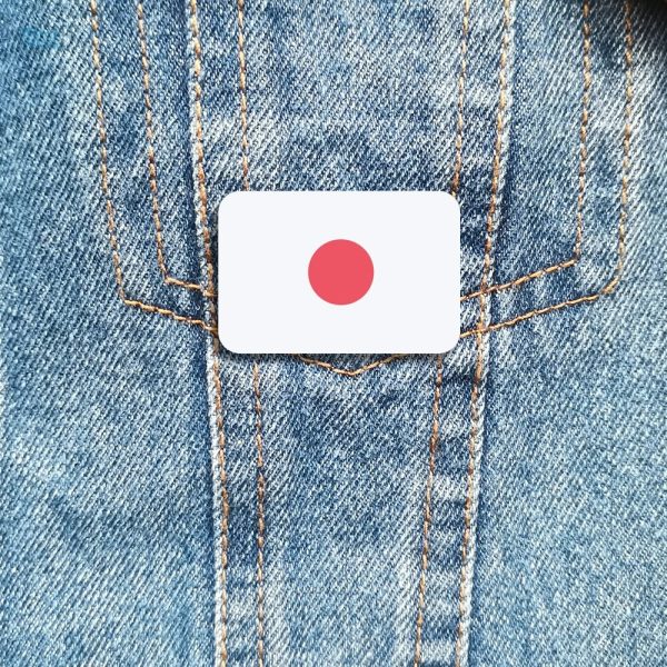 Bijou distinctif affichant le symbole national japonais