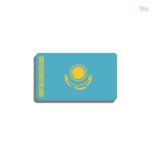 Broche drapeau Kazakhstan en métal émaillé