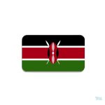 Broche drapeau du Kenya en métal coloré