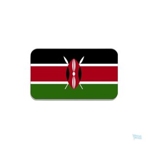 Broche drapeau du Kenya en métal coloré