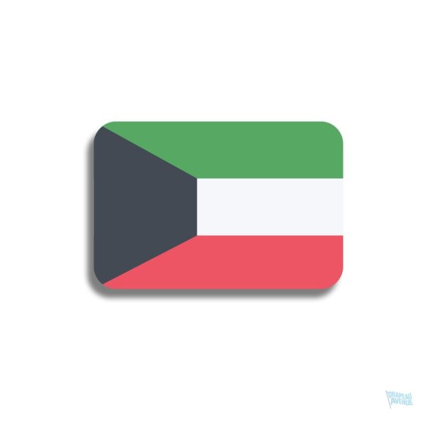 Broche drapeau Koweït en métal émaillé