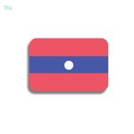 Broche drapeau Laos en métal émaillé