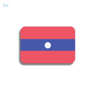 Broche drapeau Laos en métal émaillé