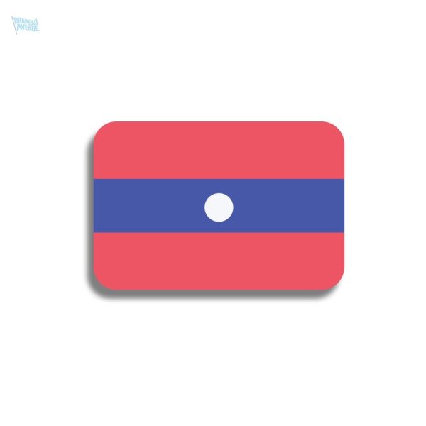 Broche drapeau Laos en métal émaillé