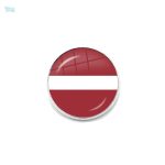 Broche drapeau Lettonie, symbole national en émail rouge et blanc