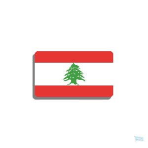 Broche drapeau Liban en métal élégant