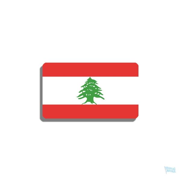 Broche drapeau Liban en métal élégant