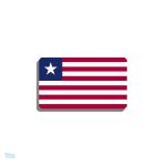 Broche drapeau Liberia en métal coloré