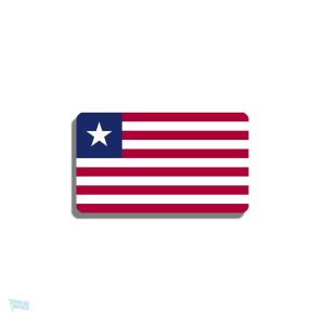 Broche drapeau Liberia en métal coloré