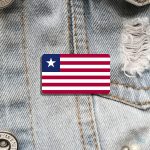 Broche représentant le drapeau du Liberia pour collectionneurs
