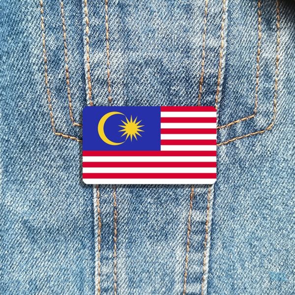Broche symbolique représentant le drapeau de la Malaisie