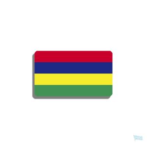 Broche drapeau Maurice en version élégante et colorée