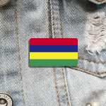 Broche distinctive aux couleurs vibrantes de Maurice