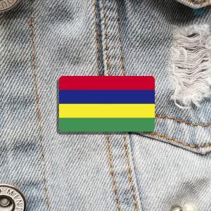 Broche distinctive aux couleurs vibrantes de Maurice