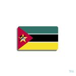 Broche drapeau du Mozambique en métal coloré