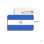 Broche drapeau du Nicaragua en métal émaillé