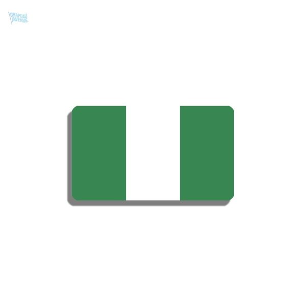 Broche drapeau Nigeria en métal émaillé