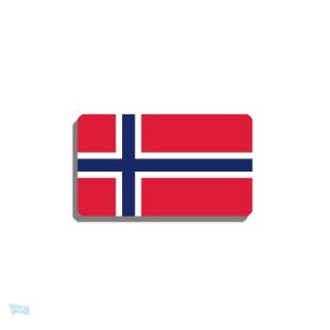 Broche drapeau Norvège en métal émaillé