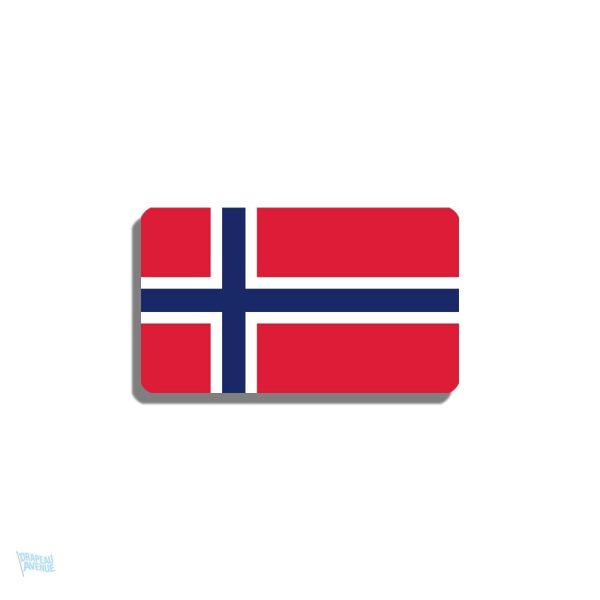 Broche drapeau Norvège en métal émaillé