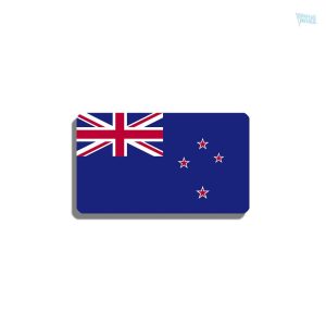 Broche drapeau Nouvelle-Zélande en émail coloré