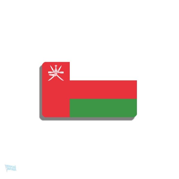 Broche drapeau Oman en métal émaillé