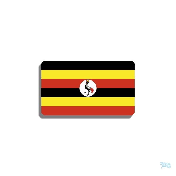 Broche drapeau Ouganda en métal coloré