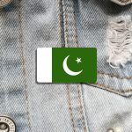 Broche aux couleurs emblématiques du Pakistan