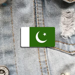 Broche aux couleurs emblématiques du Pakistan