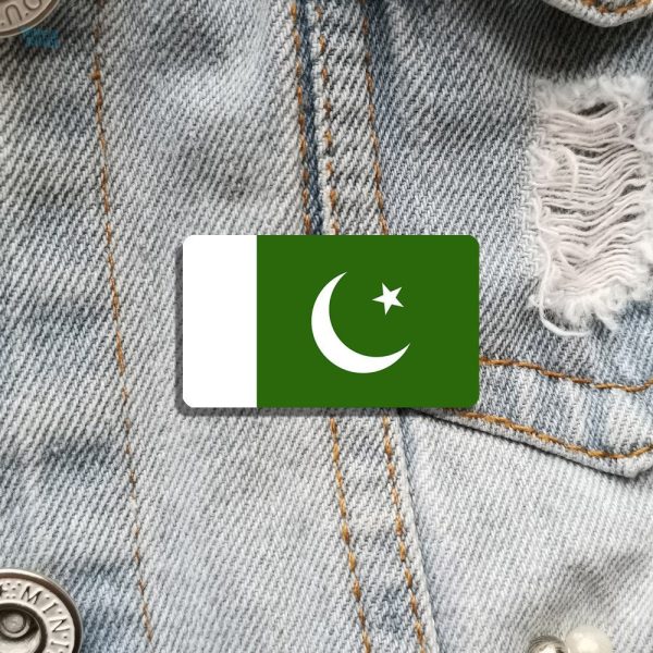 Broche aux couleurs emblématiques du Pakistan