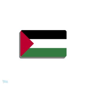 Broche drapeau Palestine en métal émaillé
