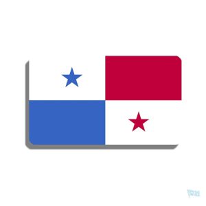 Broche drapeau Panama en métal coloré