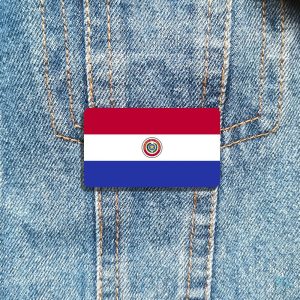 Bijou broche au motif du drapeau du Paraguay